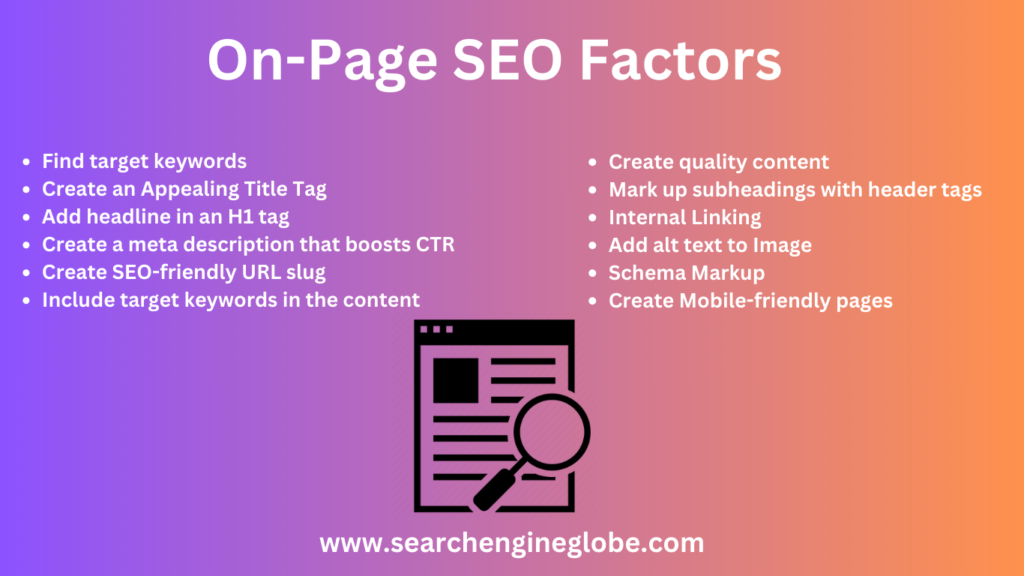 On Page SEO Factors